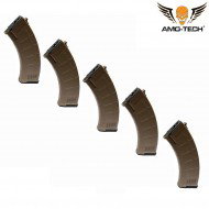 Set 5 caricatori maggiorati 600bb sierra dark earth per serie ak amo-tech® (amt-hc-sierra-de-5)
