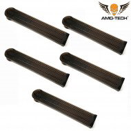 Set 5 hi-caps magazines 280bb victor black for series p90 amo-tech® (amt-hc-victor-bk-5)