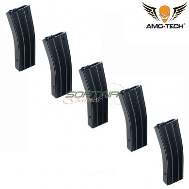 Set 5 hi-caps magazines flash 380bb whiskey black for m4 series amo-tech® (amt-hcf-whiskey-bk-5)