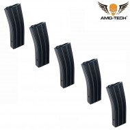 Set 5 hi-caps magazines flash 380bb whiskey black for m4 series amo-tech® (amt-hcf-whiskey-bk-5)