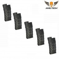 Set 5 hi-caps magazines 300bb freddy black for series aug amo-tech® (amt-hc-freddy-bk-5)