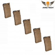 Set 5 mid-caps magazines 150bb charlie dark earth for sr25 series amo-tech® (amt-mc-charlie-de-5)