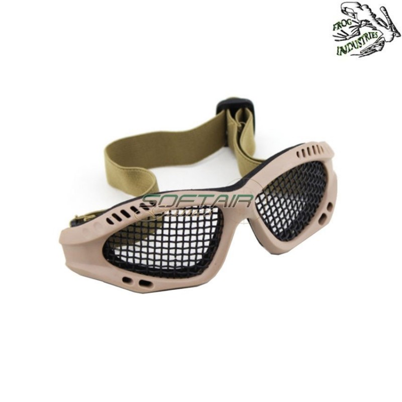 Occhiale tattico air pro tan con rete frog industries® (fi-6059-tan)