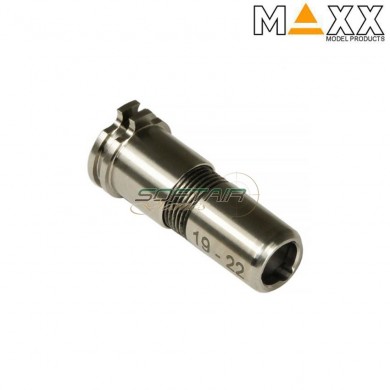 Cnc titanium regolabile spingipallino 19mm - 22mm per aeg maxx model (mx-noz1922tn)