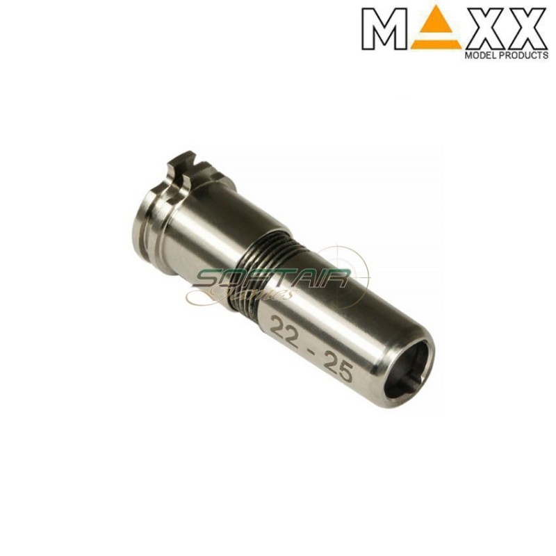 Cnc titanium adjustable air seal nozzle 22mm - 25mm for aeg maxx model (mx-noz2225tn)
