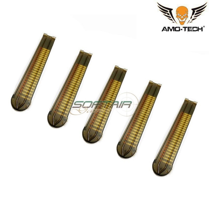 Set 5 mid-caps magazines 70bb victor black for series p90 amo-tech® (amt-mc-victor-bk-5)