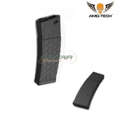 Set 5 caricatori maggiorati 450bb bravo black per serie m4 amo-tech® (amt-hc-bravo-bk-5)
