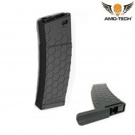 Set 5 caricatori maggiorati flash 410bb bravo black per serie m4 amo-tech® (amt-hcf-bravo-bk-5)