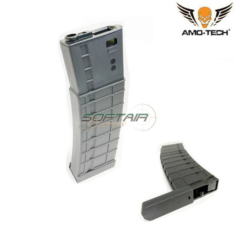 Caricatore maggiorato flash 410bb apples black per serie m4 amo-tech® (amt-hcf-apples-bk)