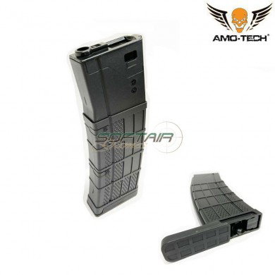 Set 5 hi-caps flash magazines 410bb zulu black for m4 series amo-tech® (amt-hcf-zulu-bk-5)