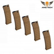 Set 5 mid-caps magazines 200bb apples3 dark earth for m4 series amo-tech® (amt-mc-apples3-de-5)
