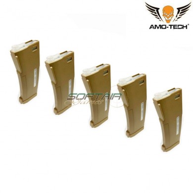 Set 5 hi-caps flash magazines 380bb epm golf dark earth for m4 series amo-tech® (amt-hcf-golf-de-5)