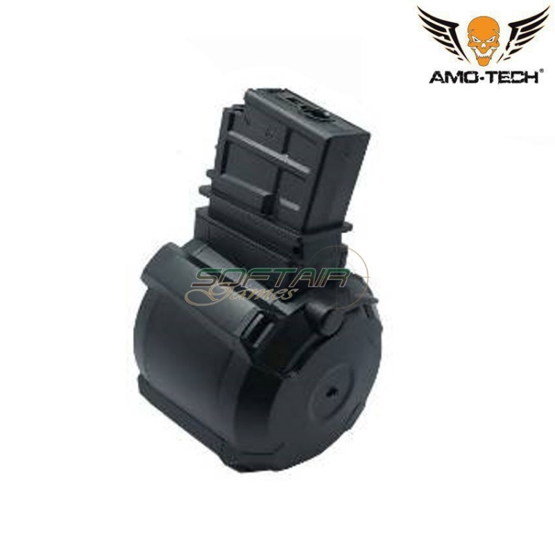 Caricatore elettrico & sound 1200bb george black per serie g36 amo-tech® (amt-esm-george-bk)