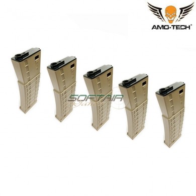 Set 5 caricatori monofilari 160bb apples dark earth per serie m4 amo-tech® (amt-mc-apples-de-5)