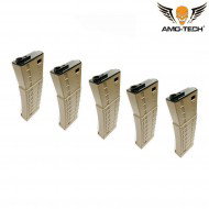Set 5 caricatori monofilari 160bb apples dark earth per serie m4 amo-tech® (amt-mc-apples-de-5)