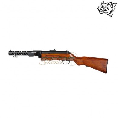 Electric rifle bergmann mp18 aeg smg full metal & real wood snow wolf (sw-027056)