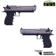 Pistola a co2 semi/full auto desert eagle l6 mk xix .50ae dual tone cybergun (950503)