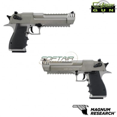 Pistola a co2 semi/full auto desert eagle l6 mk xix .50ae silver cybergun (950504)
