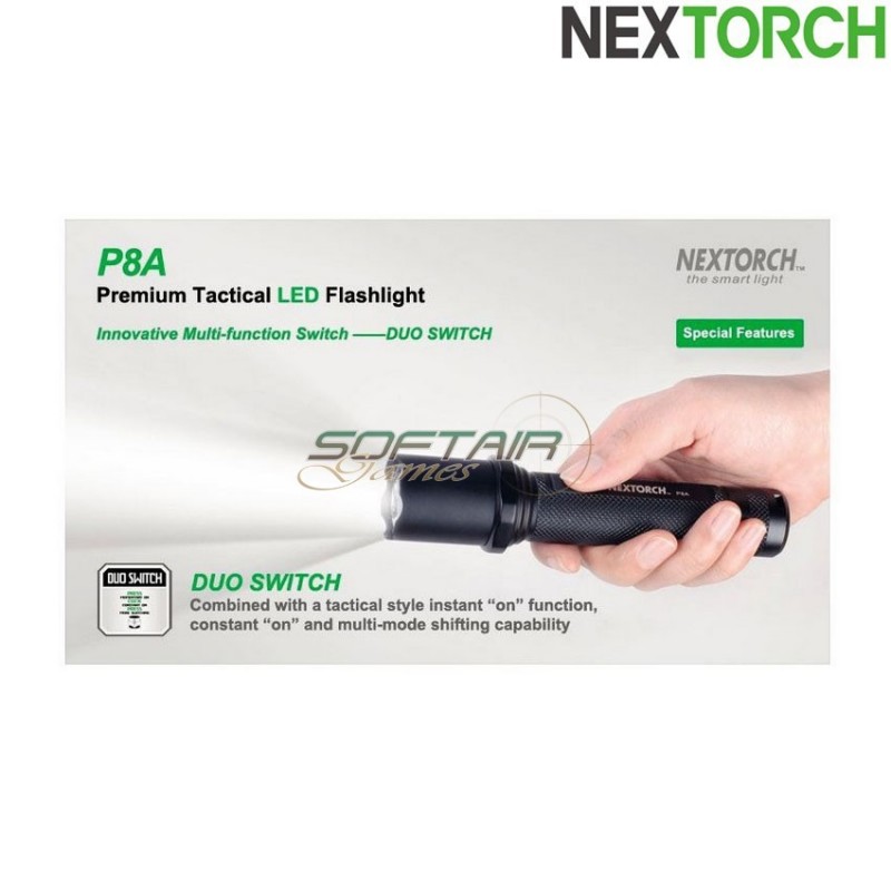 Torcia p8a 660 lumens led black nextorch (nxt-l300010054)