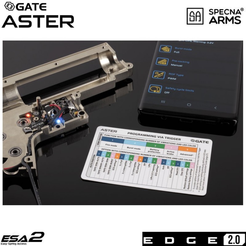 Electric rifle sa-h21 416 long version edge 2.0™ black specna arms® (spe-01-028552)