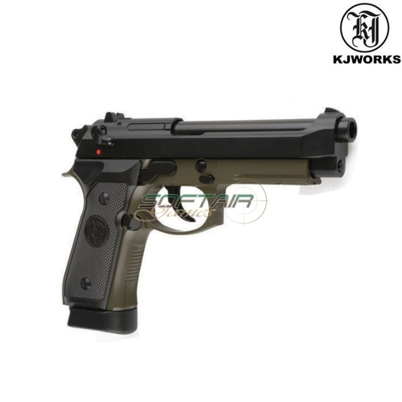 Co2 pistol m9a1 beretta blowback olive kjworks (kjw-010345)