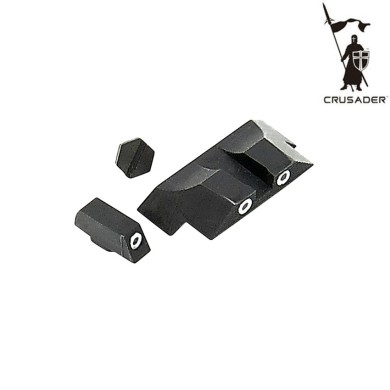 Set tacche di mira night in acciaio per glock crusader (cr-sa310001)