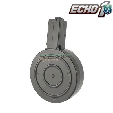 Hi-cap drum magazine black 550bb per smg gat echo1 (e1-310753)