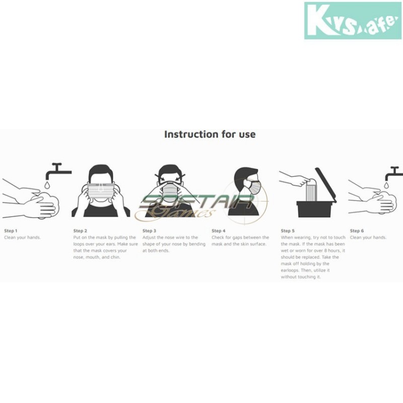 50 pieces face mask kysafe (kys-90-029196)