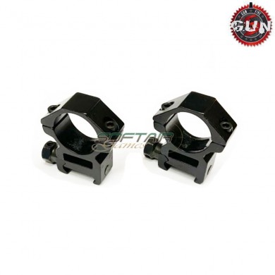 Set 2 Rings 25.4mm Scope For 20mm Rail Gun Five (gf-035)