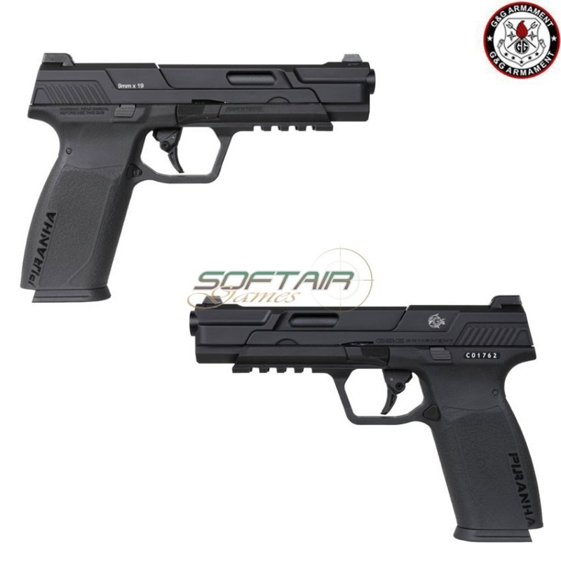 Gas gbb pistol piranha mki black g&g (gg-pirb)