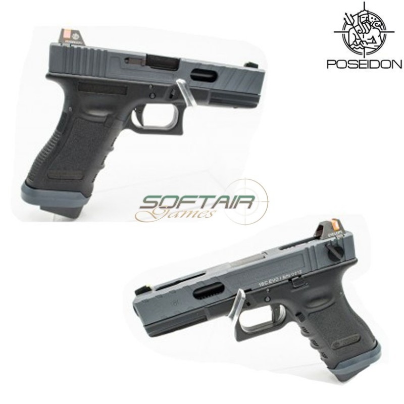 Pistola a gas p18 evo black poseidon (ppw-p18-evo-bk)
