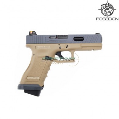 Gas gbb pistol evo tan poseidon (ppw-p17-evo-tan)