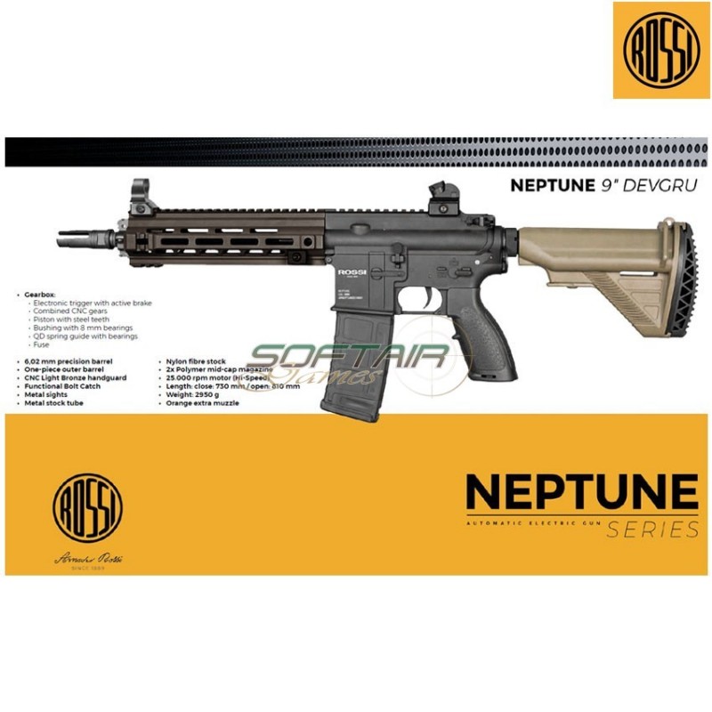 Electric rifle nuptune series 9" devgru two tone rossi (re-rmn2)