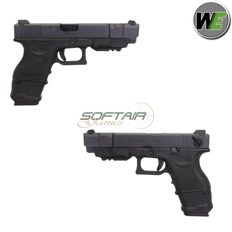 Pistola a gas glock 26c advanced black we (we-12621)