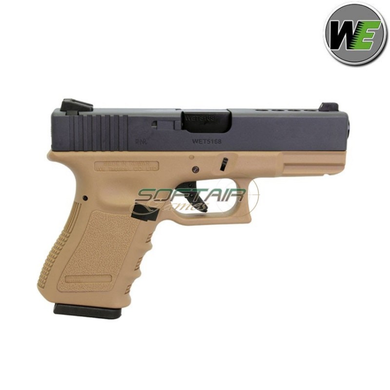 Pistola a gas glock 23 gen.3 tan we (we-8689)