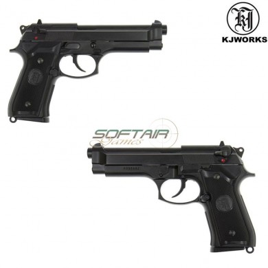 Pistola A Gas M9 Beretta Scarrellante Black Kjworks (kjw-000526)
