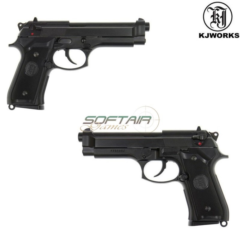 Pistola A Gas M9 Beretta Scarrellante Black Kjworks (kjw-000526)