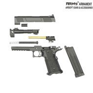 Gas gbb pistol custom 5.1 hi-capa black w/costa compensator army™ armament® (arm-212019)