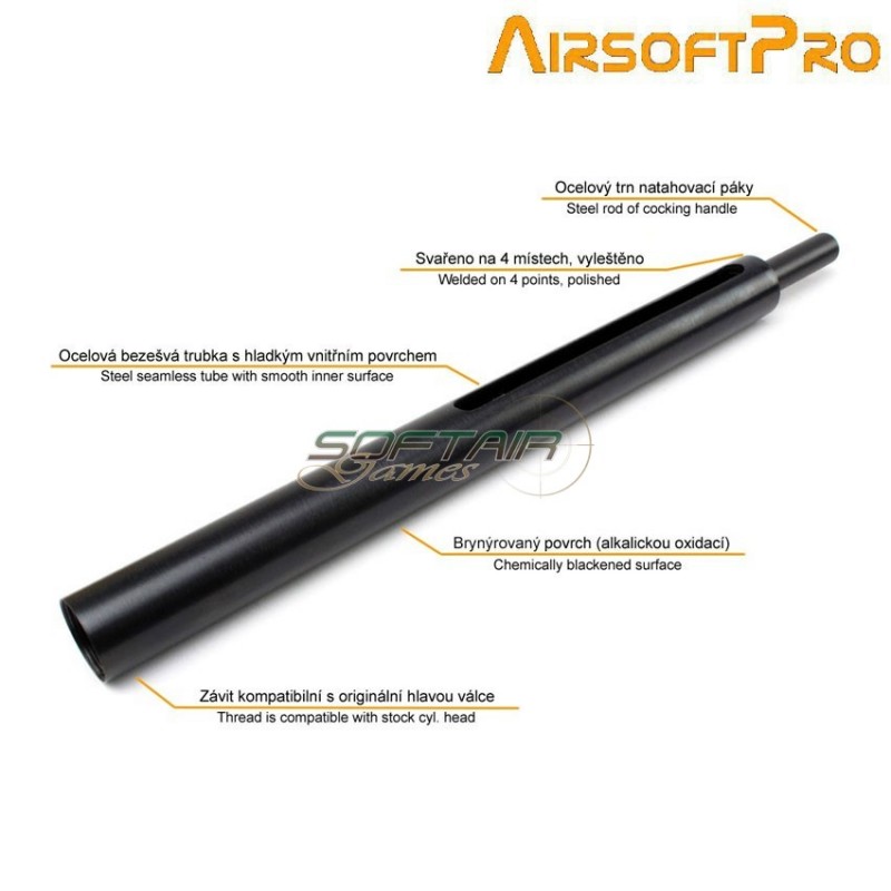 Steel cylinder black for well mb01/04/05/08 airsoftpro® (ap-1258)