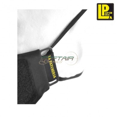 Men's black face mask with velcro patcheria (lp-fm002)