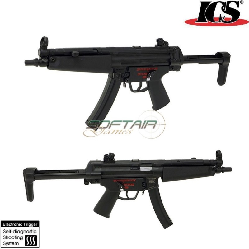 Fucile elettrico ces-p mp5 mx5-p a5 s3 calcio retrattile black ics (ics-211s3)