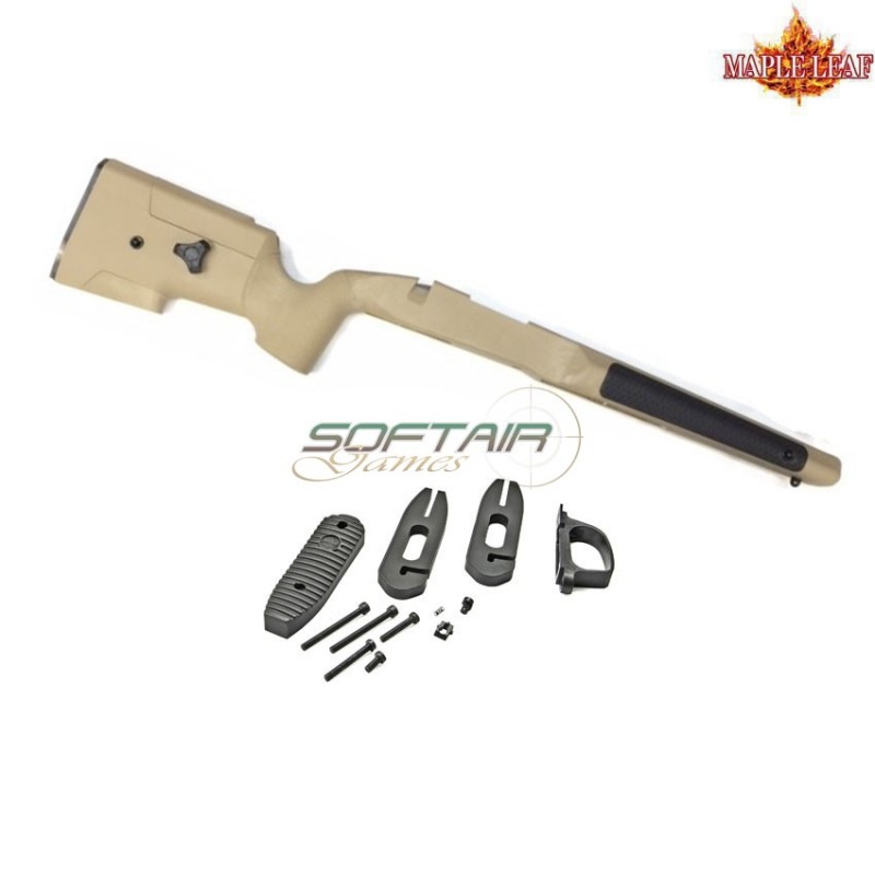 Set calcio mlc-s1 tan rifle per fucile a molla vsr maple leaf (ml-mlc-s1tn)