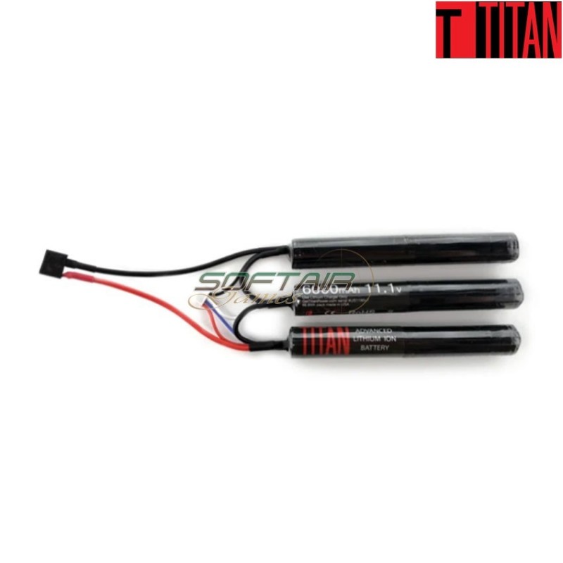 Batteria li-ion 6000mAh 11.1v Crane Nunchuck T-Plug Deans titan power (ttp-1190)