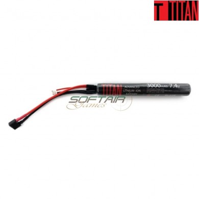 Batteria li-ion 3000mAh 7.4v Stick T-Plug Deans titan power (ttp-1145)