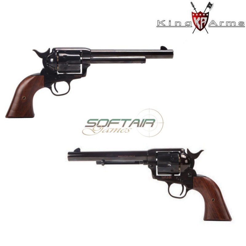 Revolver a gas saa.45 peacemaker 6" electroplating black king arms (ka-111023)