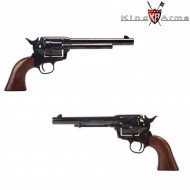 Gbb gas revolver saa.45 peacemaker 6" electroplating black king arms (ka-111023)