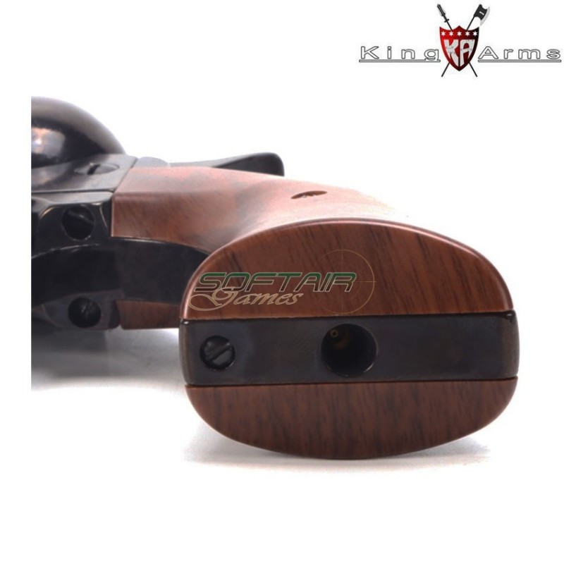 Gbb gas revolver saa.45 peacemaker 6" electroplating black king arms (ka-111023)