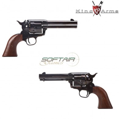 Revolver a gas saa.45 peacemaker 4" electroplating black king arms (ka-111025)