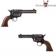Gbb gas revolver saa.45 peacemaker 4" electroplating black king arms (ka-111025)