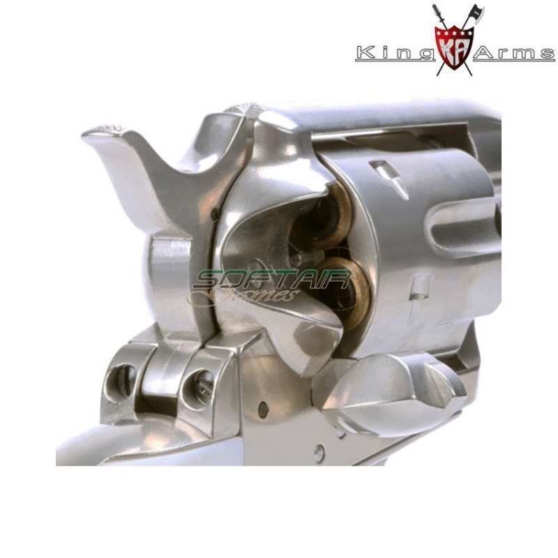 Revolver a gas saa.45 peacemaker 4" silver king arms (ka-110795)
